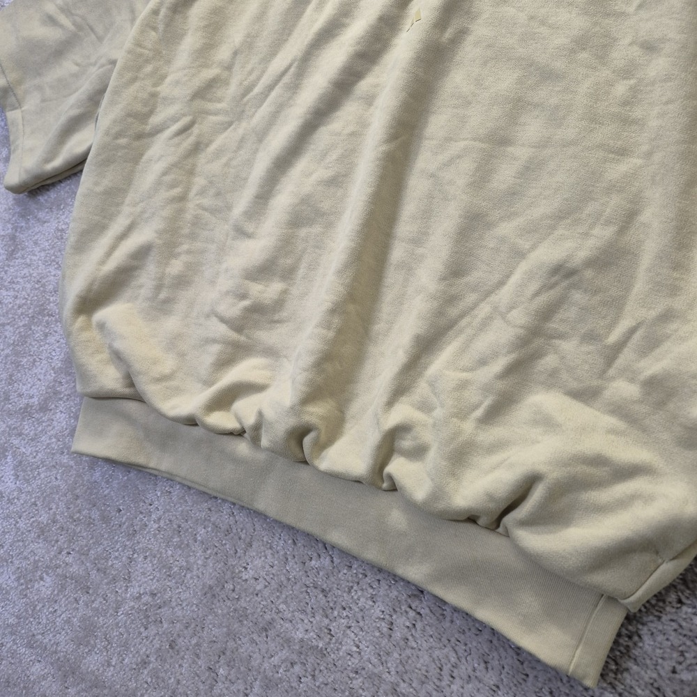 Adidas Basketball Sueded Sweatshirt 1/4 Zip Yellow Oversized Baggy Warmup 90s - Picture 3 of 10